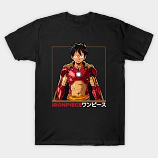 Iron Man One Piece Armor Monkey D Luffy T-Shirt